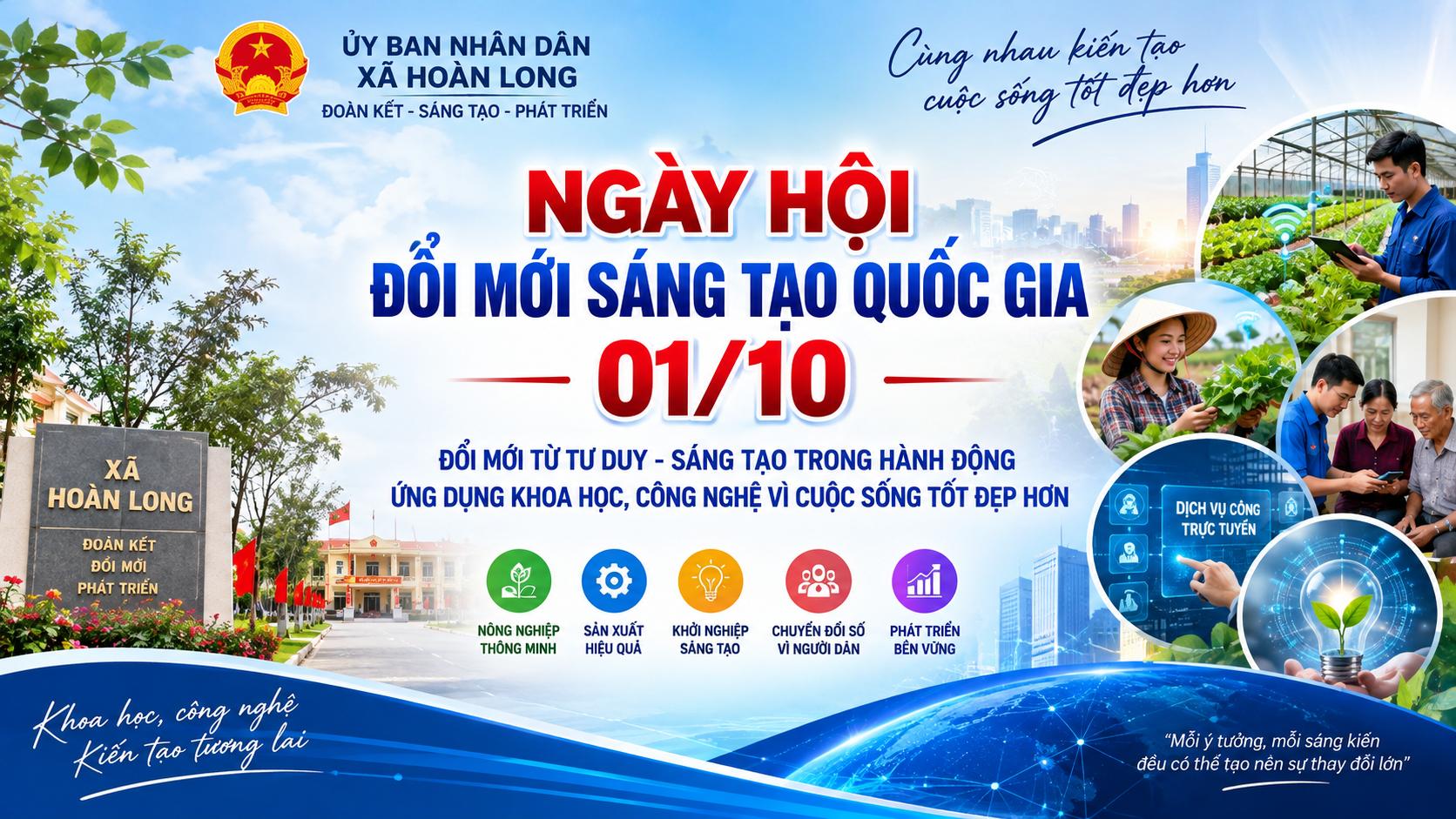 NGÀY HỘI ĐỔI MỚI SÁNG TẠO QUỐC GIA 01/10 – KHƠI NGUỒN SÁNG TẠO, KIẾN TẠO ĐỘNG LỰC PHÁT TRIỂN