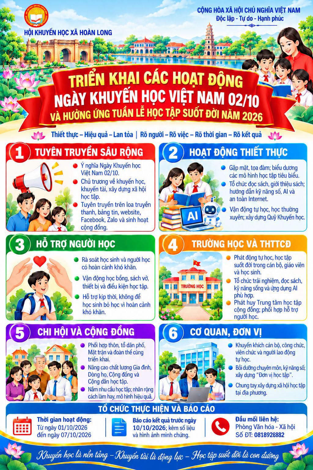 KỶ NIỆM NGÀY KHUYẾN HỌC VIỆT NAM (02/10/1996 - 02/10/2026) & TUẦN LỄ HỌC TẬP SUỐT ĐỜI